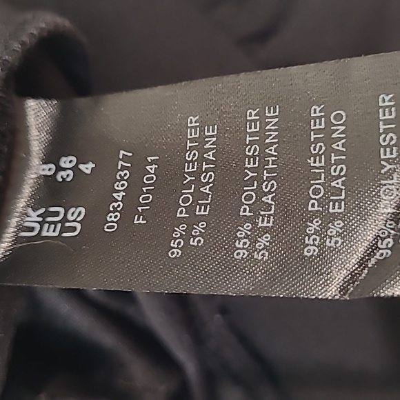 ASOS High Paper Bag Waist Black Shorts w/ Buckle Size 4 - Picture 6 of 7